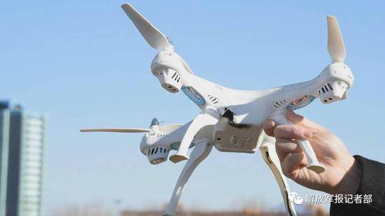 被擊毀的無人機。