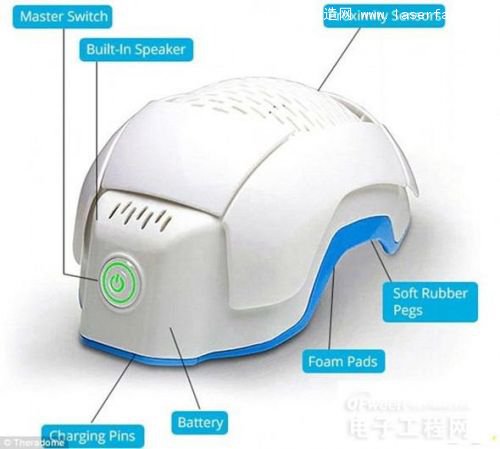 設(shè)備包含80個(gè)激光發(fā)生器，輻射面積能夠覆蓋平均111平方英寸頭皮面積的90平方英寸。